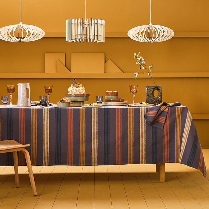 Mille Bambous Tablecloth - Onyx - Cotton