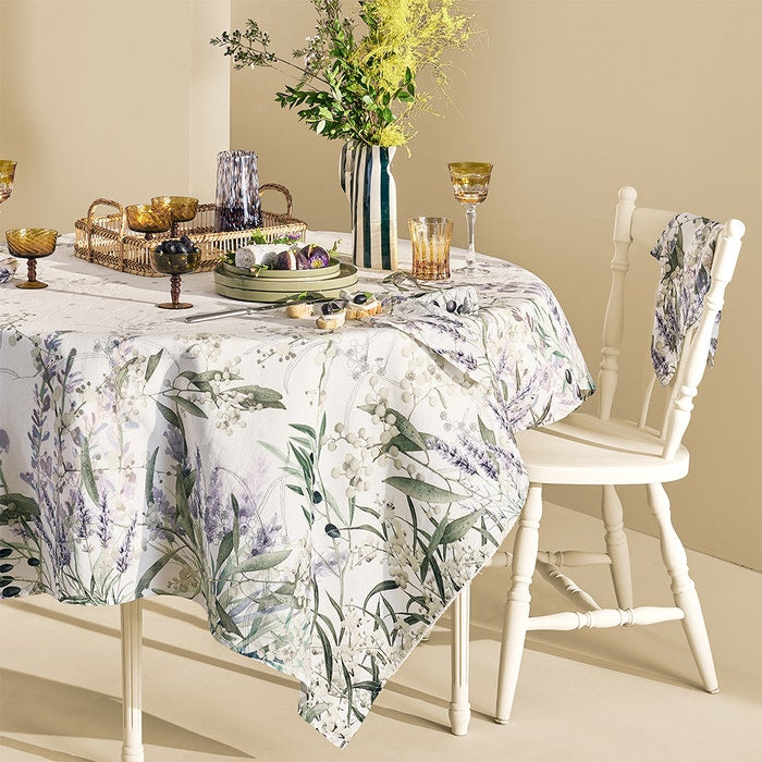 Parfum De Lavande Tablecloth - Mauve - Cotton