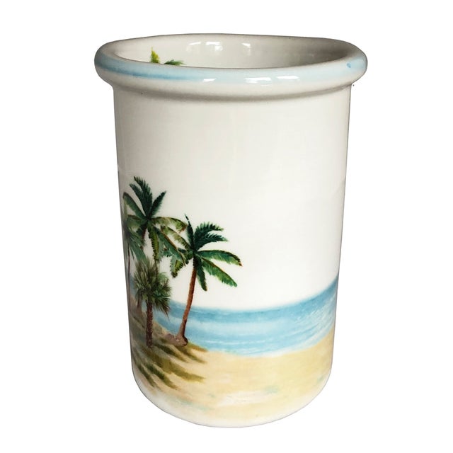 Palm Breezes Wine Bottle/Utensil Holder