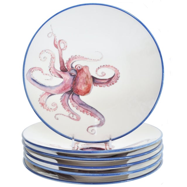 Octopus Salad/Dessert Plates (set of 6)
