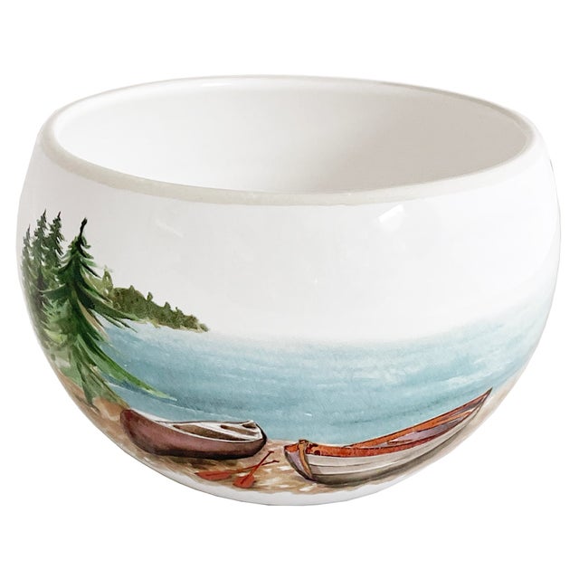 A Day at the Lake - Canoe Planter - Cachepot