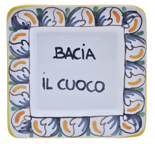Proverb Square Bacia Il Cuoco - Kiss the Cook