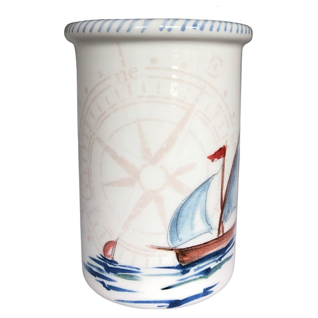 Sailboat Wine Bottle/Utensil Holder