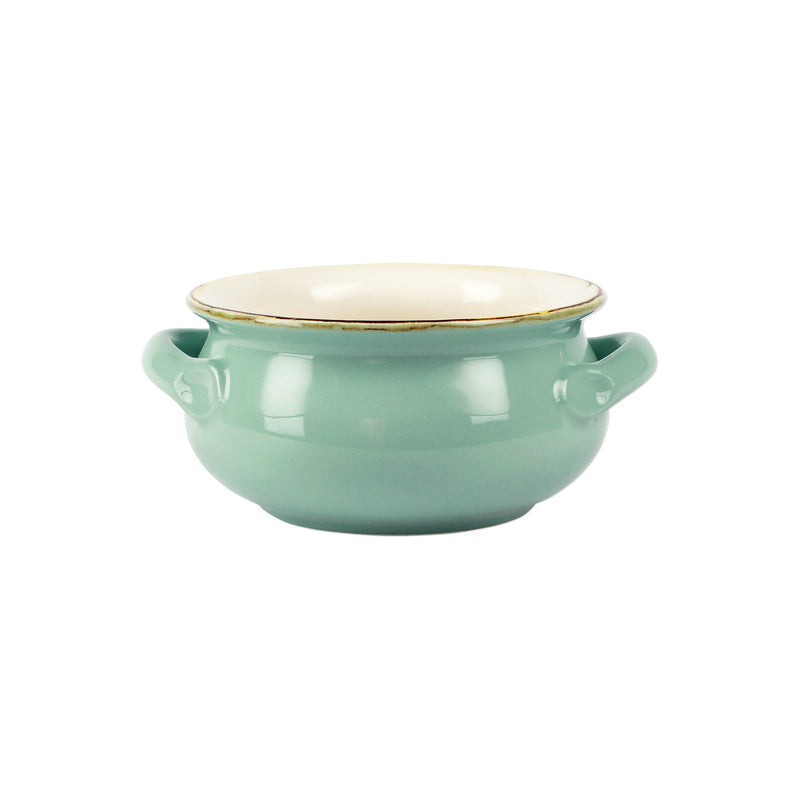 Italian Bakers Aqua Small Handled Round Baker