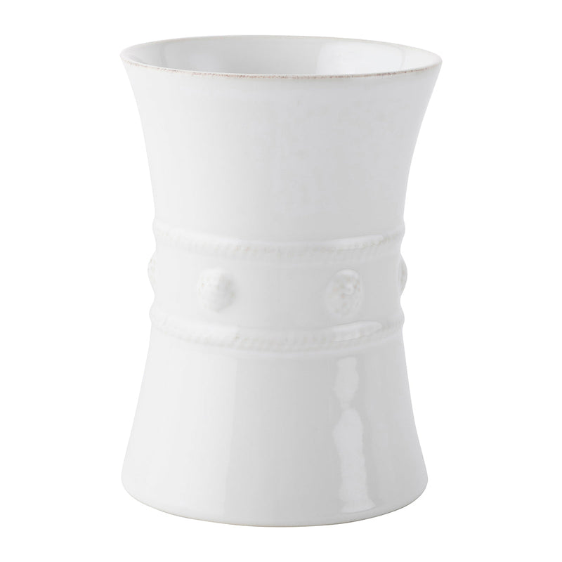 Berry & Thread Utensil Crock/Wine Cooler - Whitewash
