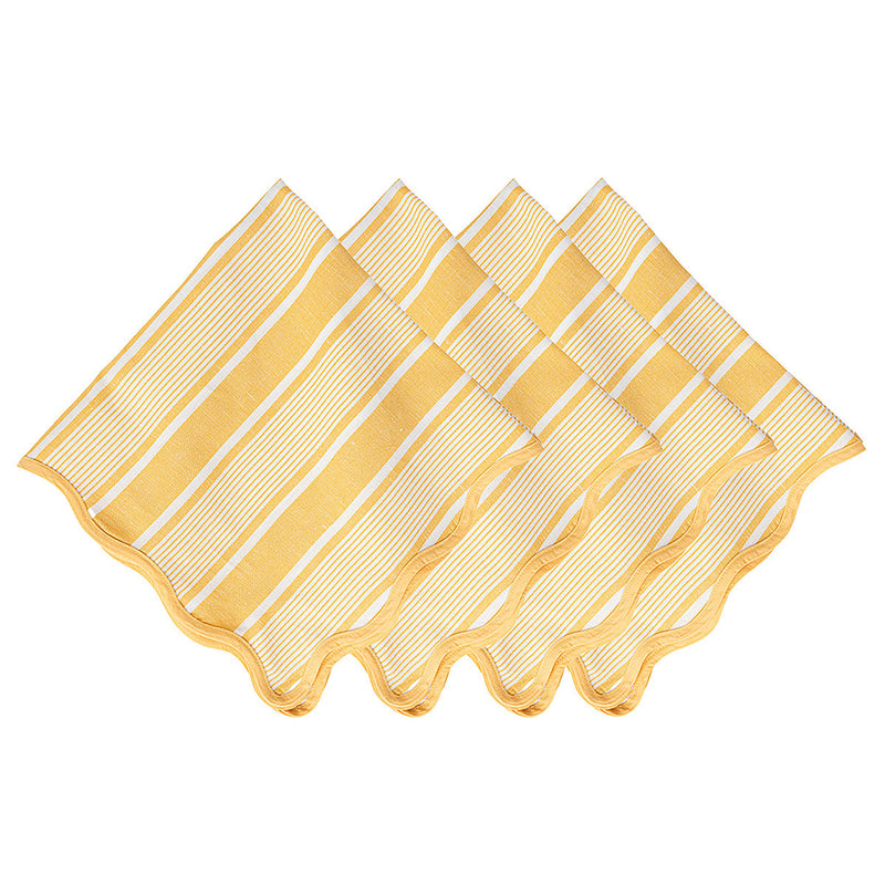 Cabana Stripe Napkin Set/4 - Sunshine