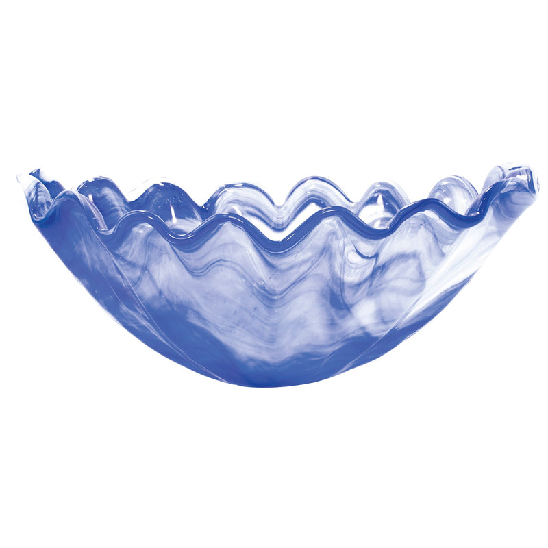 Onda Glass Cobalt Centerpiece