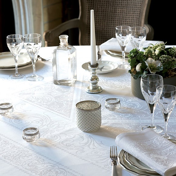 Alexandrine Tablecloth - Neige - Cotton