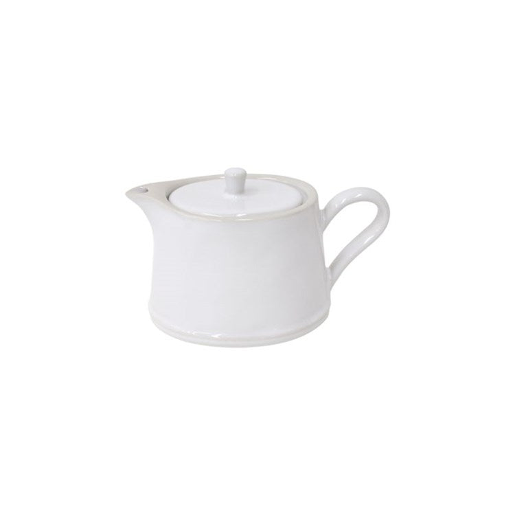 TEAPOT 16oz-WHITE W/CREAM RIM (BEJA)