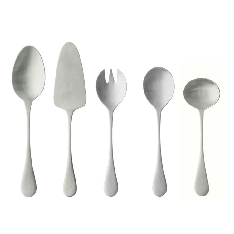 HOSTESS SERVING SET 5PC-BRUSHED FLATWARE (ANTIGO)
