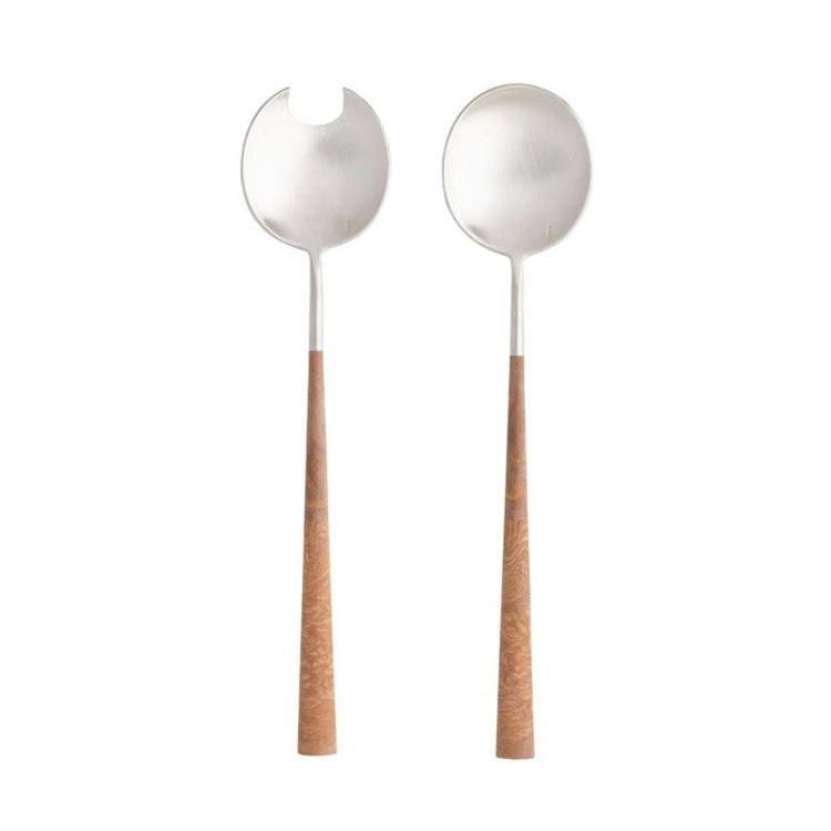 SALAD SERVING SET 2PC-WOOD FLATWARE (MITO)