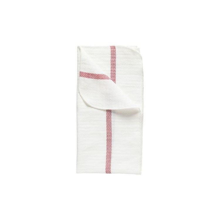 NAPKIN WHITE-RED 50%LI/50%CO (CAROLINA)