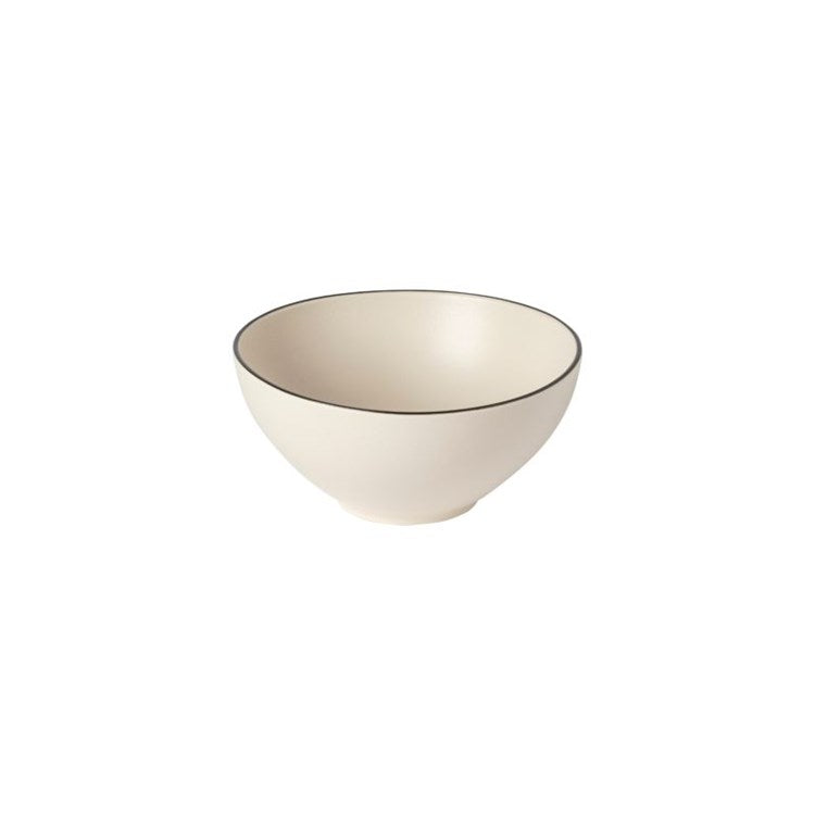SOUP/CEREAL BOWL-NATURAL W/BLACK RIM (AUGUSTA)