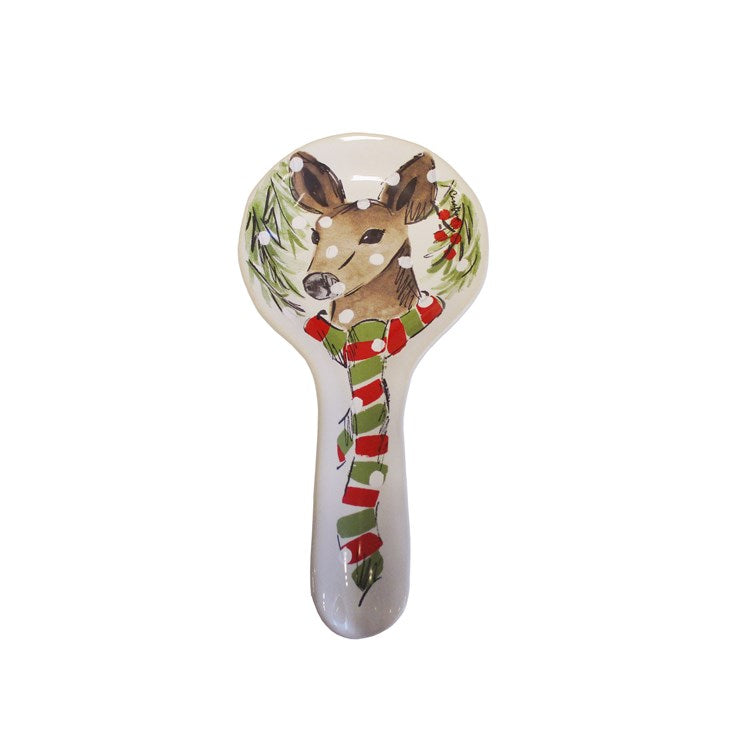 SPOON REST-WHITE (DEER FRIENDS)