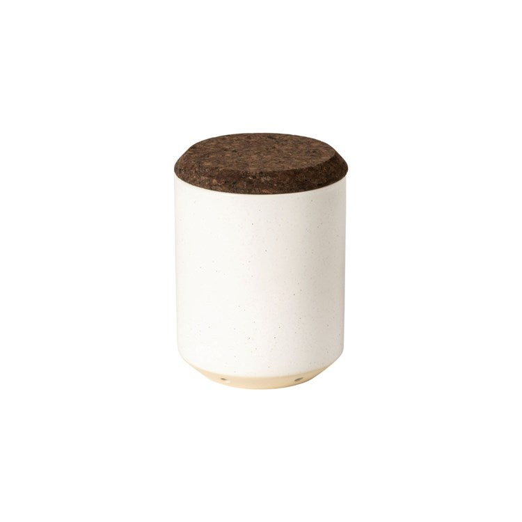 GARLIC CANISTER CORK LID-WHITE (MODERN STORAGE)