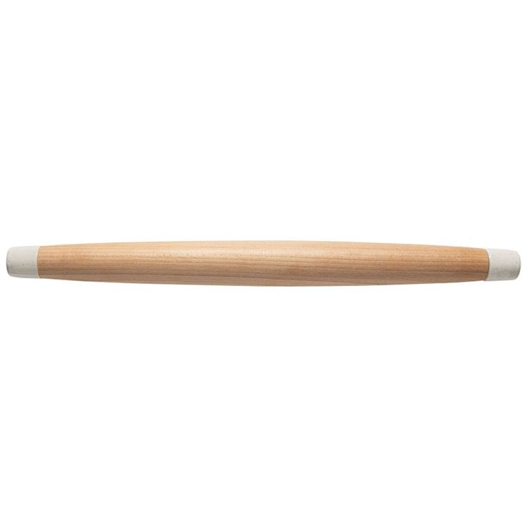 BEECHWOOD ROLLING PIN W/CERAMIC EDGES (BEECH)