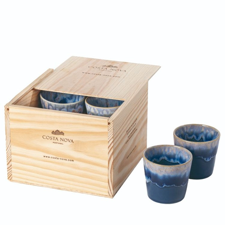 S/8 LUNGO CUPS 7oz W/DISP BX-DENIM (GRESPRESSO)