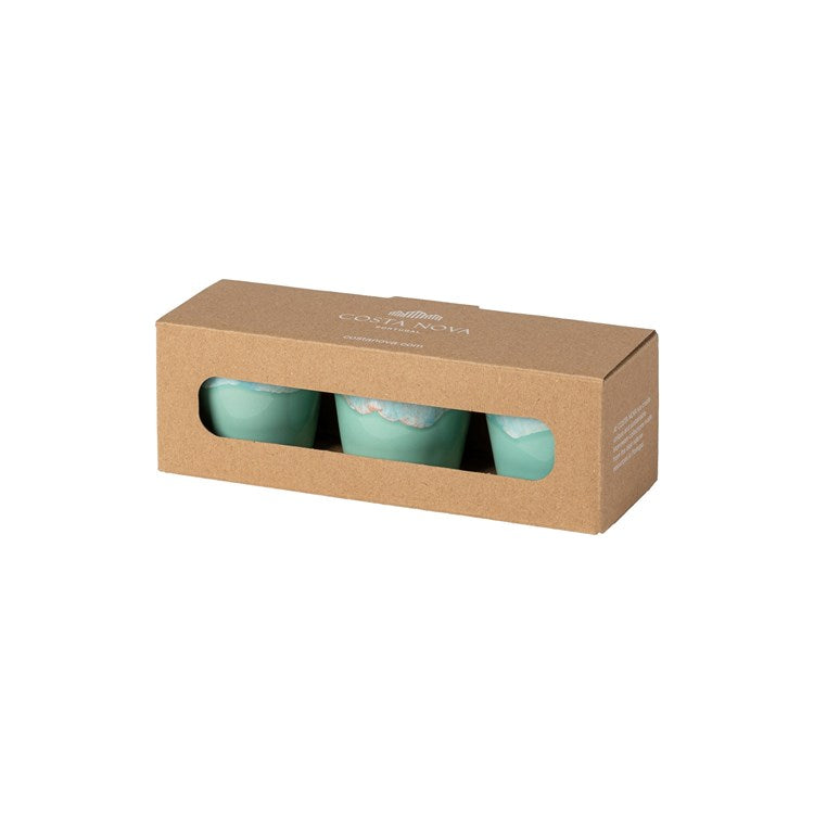 S/3 ESPRESSO GIFT BOX-AQUA (GRESPRESSO ECOGRES)