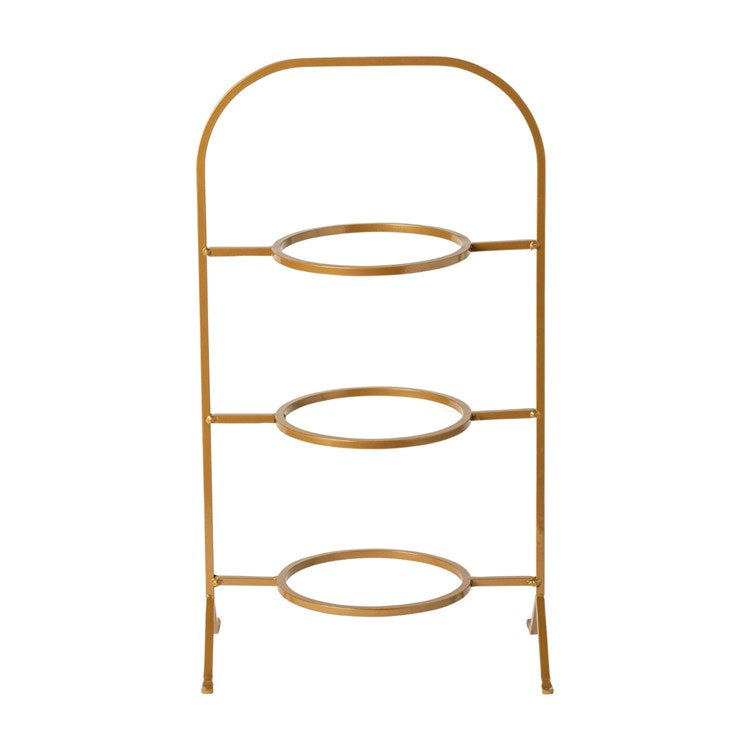 METAL APPETIZER 3 PLATE HOLDER-GOLD (MARRAKESH)