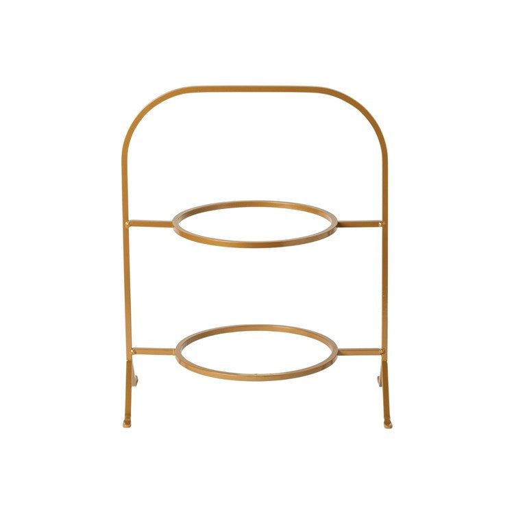 METAL 2 SALAD PLATE HOLDER-GOLD (MARRAKESH)