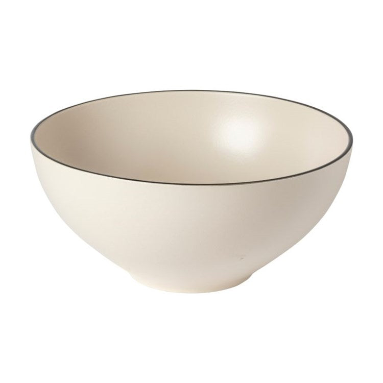 SERVING BOWL 11in-NATURAL W/BLACK RIM (AUGUSTA)