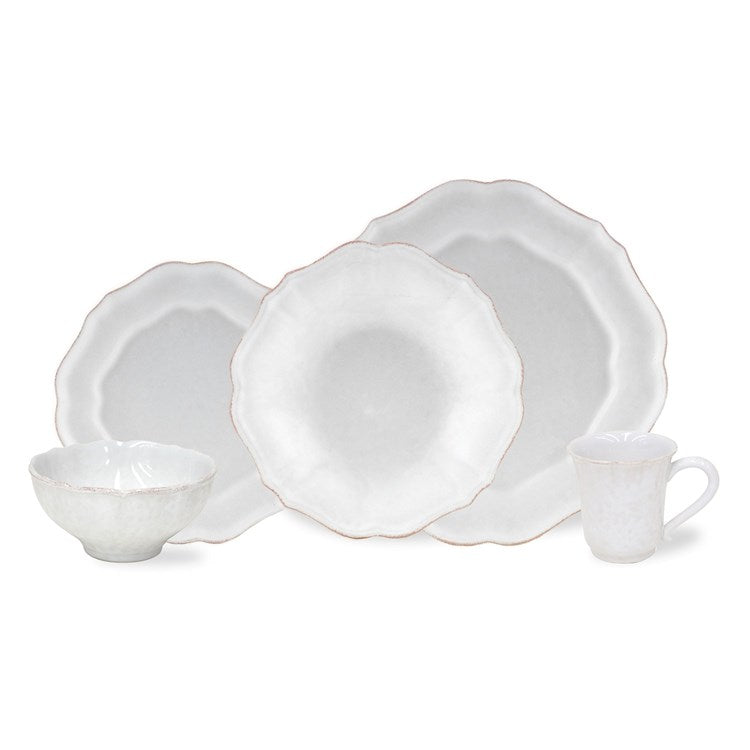 PLACE SETTING 5PC-WHITE (IMPRESSIONS)