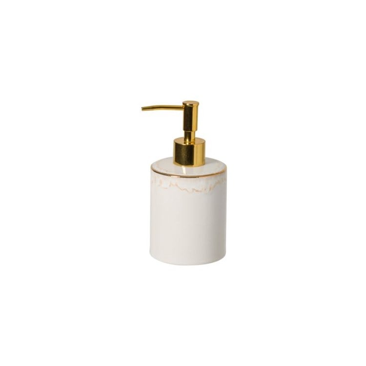 LOTION PUMP-WHITE & GOLD (TAORMINA BATH)