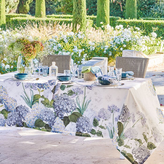 Jardin De Bretagne Tablecloth - Bleu - Cotton