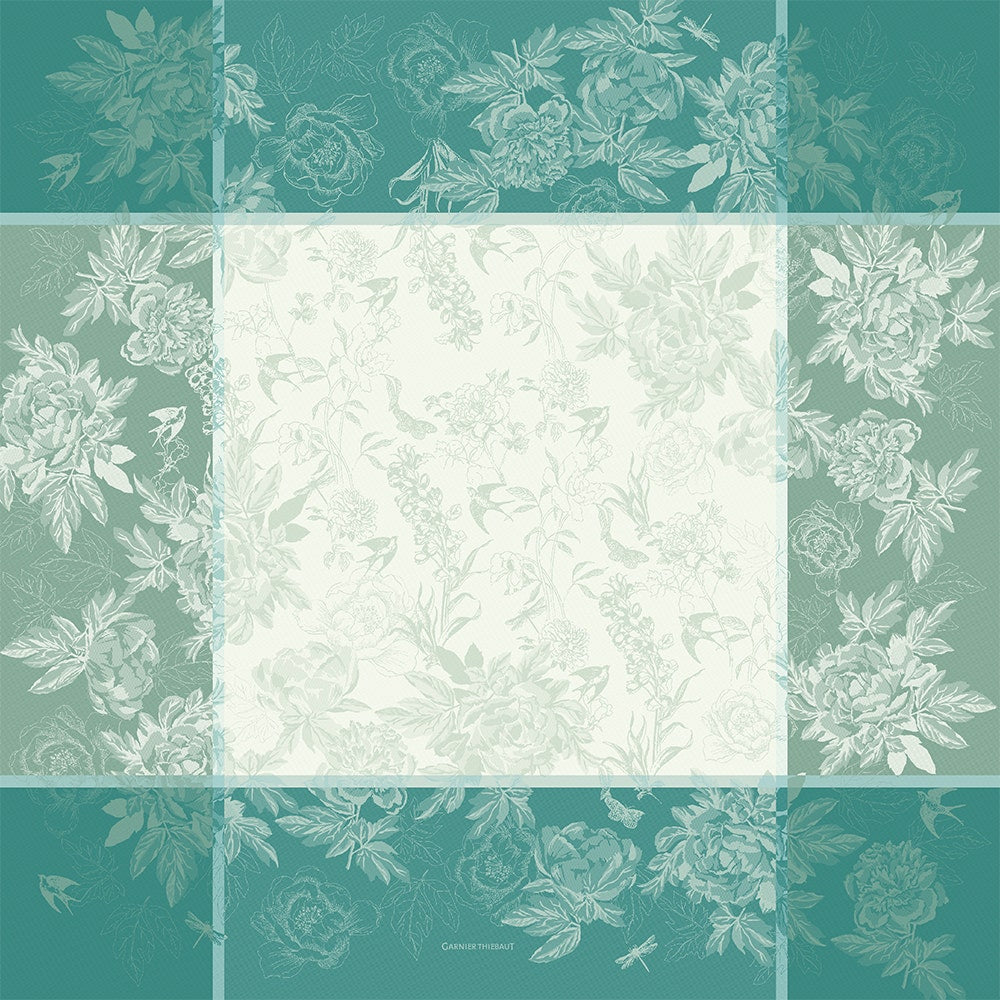 Garnier Thiebaut Jardin De Pivoines Jacquard Tablecloth - Thumbnail 5