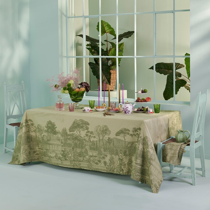 Jardin Spirituel Tablecloth - Olive - Cotton