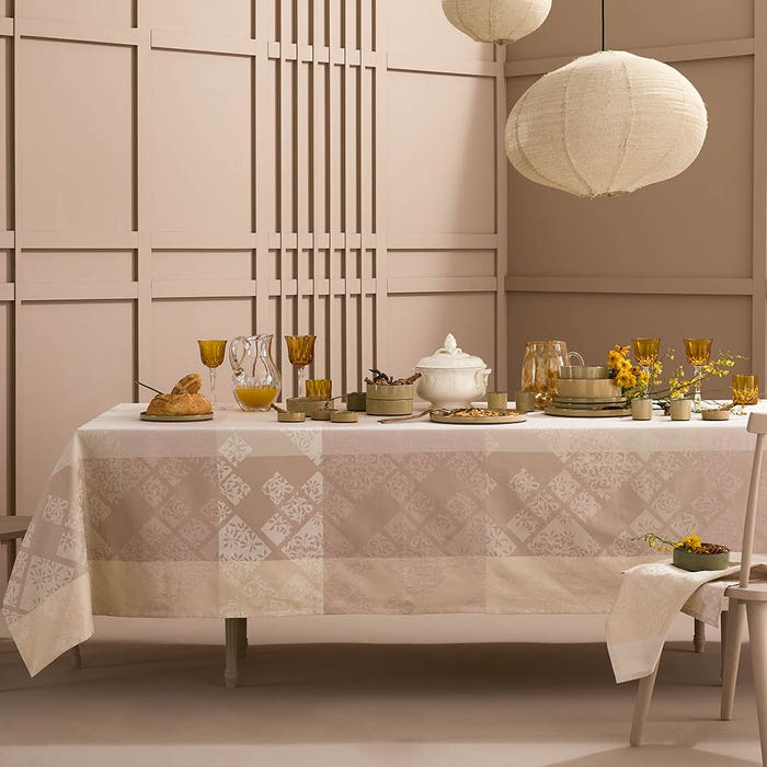 Mille Pistils Tablecloth - Naturel - Cotton