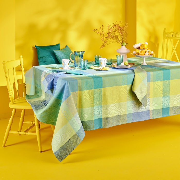 Mille Rainures Tablecloth - Atoll - Cotton