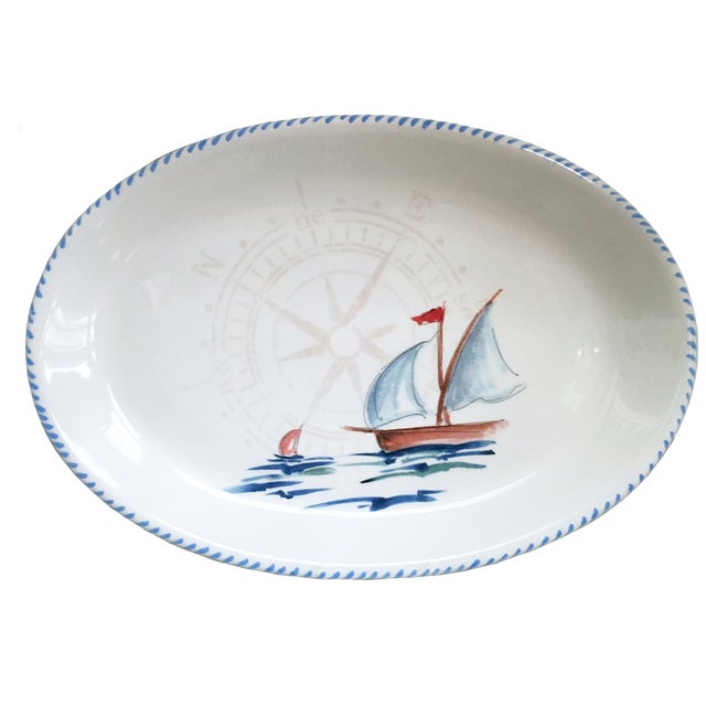 Sailboat Oval Platter 