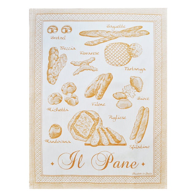 Kitchen Towel - Bread Collection - Yellow, 100% cotton