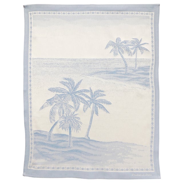 Kitchen Towel -Palm Breezes Blue 100% cotton