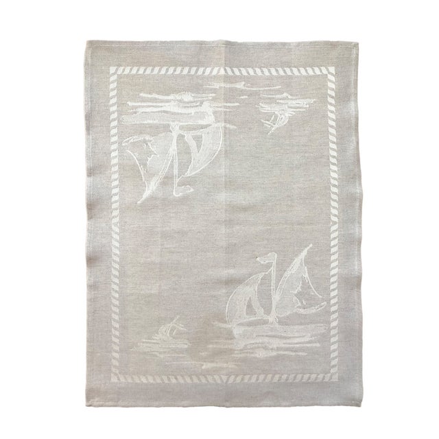 Kitchen Towel - Sailboat Natural Cotton & Linen