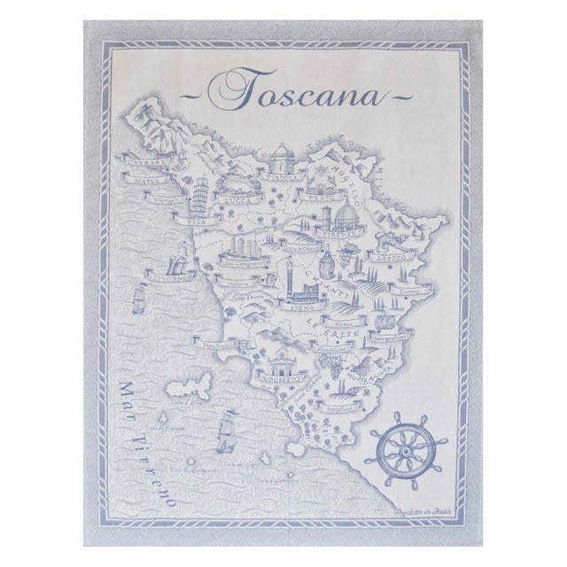 Kitchen Towel -Tuscany Collection - Blue, 100% cotton