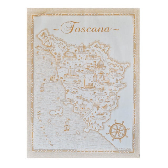 Kitchen Towel -Tuscany Collection - Yellow 100% cotton