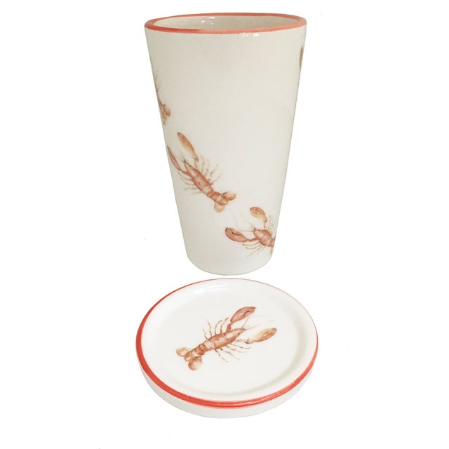 Lobster Ceramic Glass/Cup with Lid/Coaster