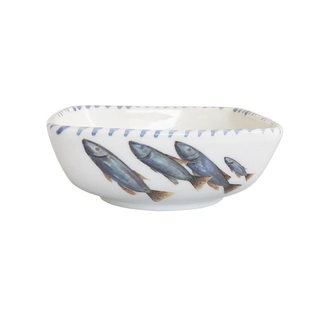 School of Fish Square Bowl 5.5" x 5.5" x 2"
