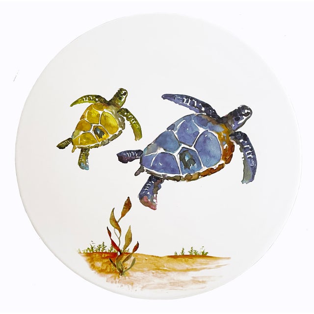 Under the Sea Turtle Round Tray/Charger/Cake Plate