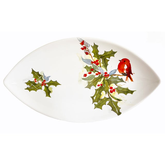 Winter Wonderland Holly & Berries Serving Tray/Platter