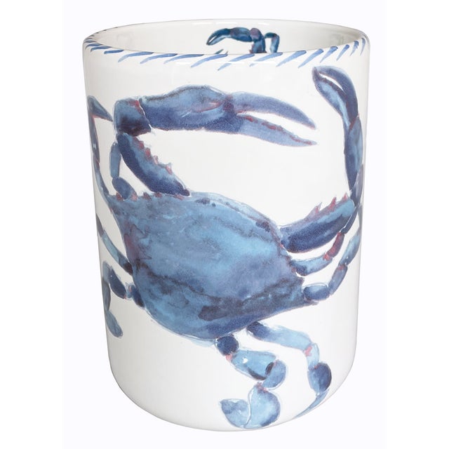 Blue Crab Wine Bottle/Utensil Holder