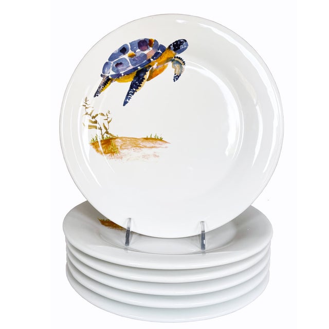Under the Sea Turtle Salad/Dessert Plates - set of 6