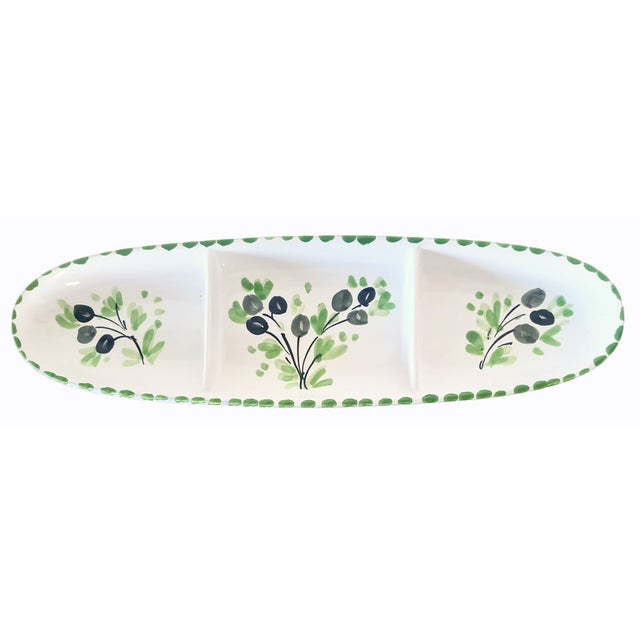 Classic Olive Three Section Tray
