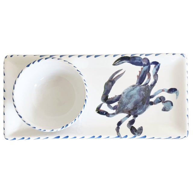 Blue Crab Tray and Small Bowl Set