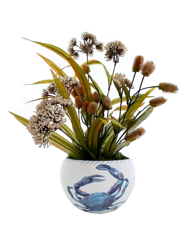 Blue Crab Planter - Cachepot