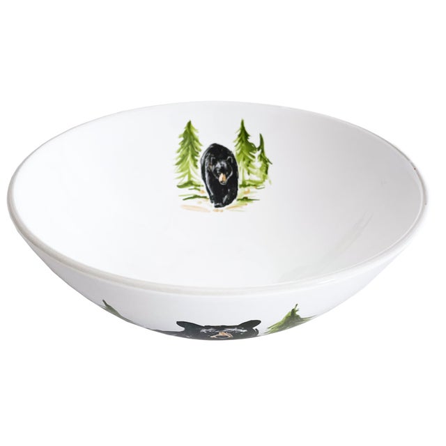 Black Bear Serving Bowl
