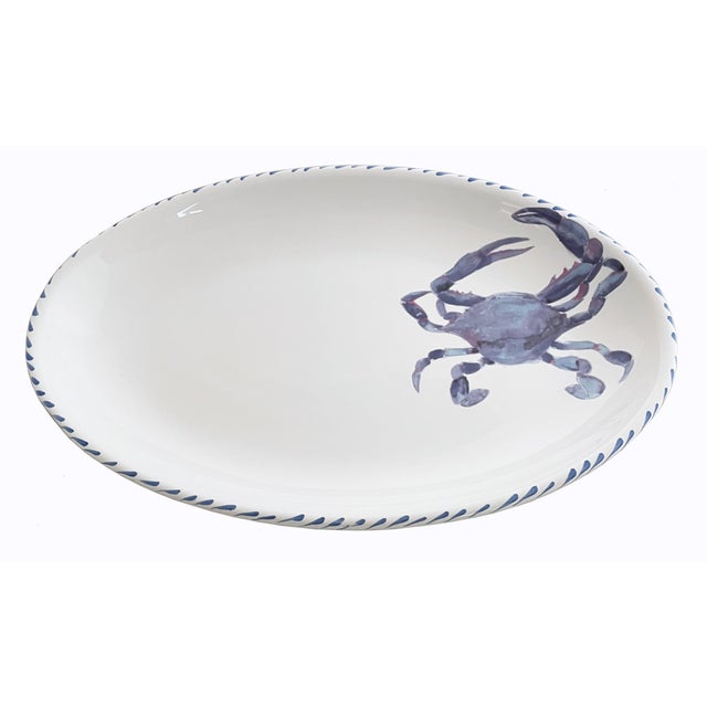 Blue Crab Oval Platter
